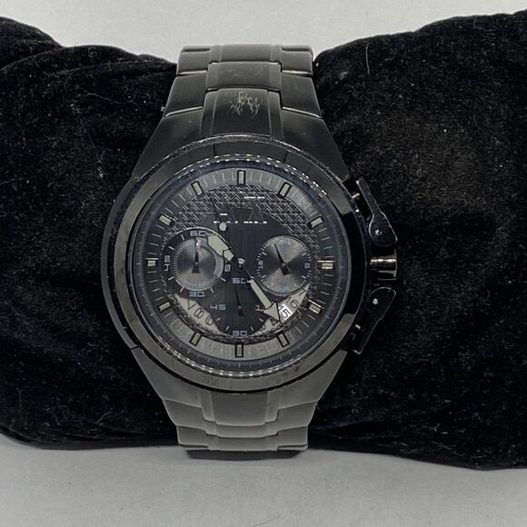 Armani Exchange AX1116 Men's Black Stainless Steel Analog Dial Quartz Watch MP01 - Picture 1 of 12
